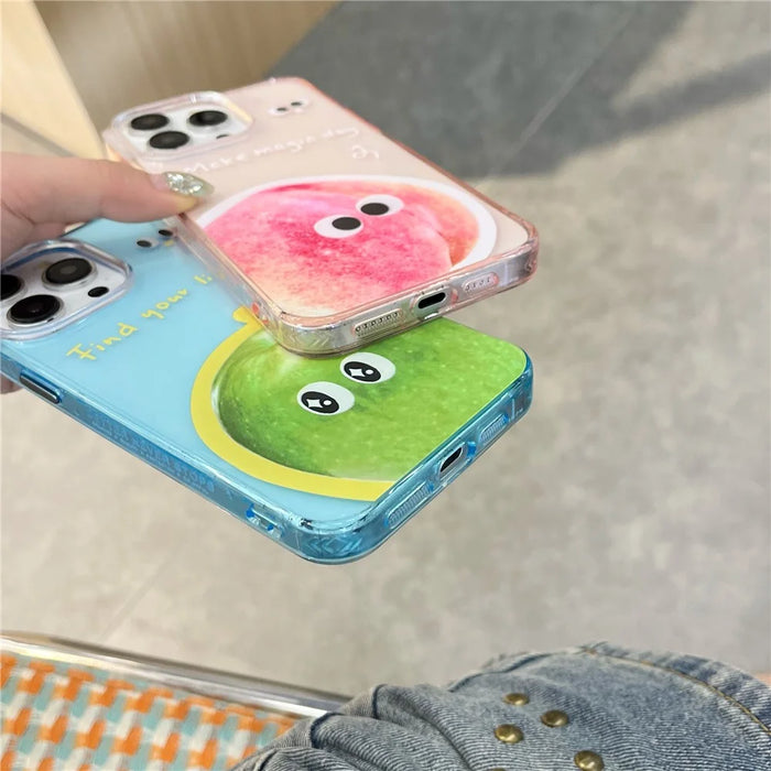 For iPhone 14 Pro Case Acrylic+TPU Phone Cover Fruit Emotion Pattern - Apple - 6