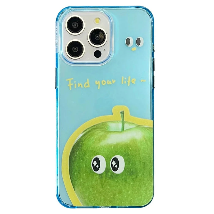 For iPhone 13 Pro Case Fruit Emotion Pattern Acrylic+TPU Phone Cover - Apple - 1