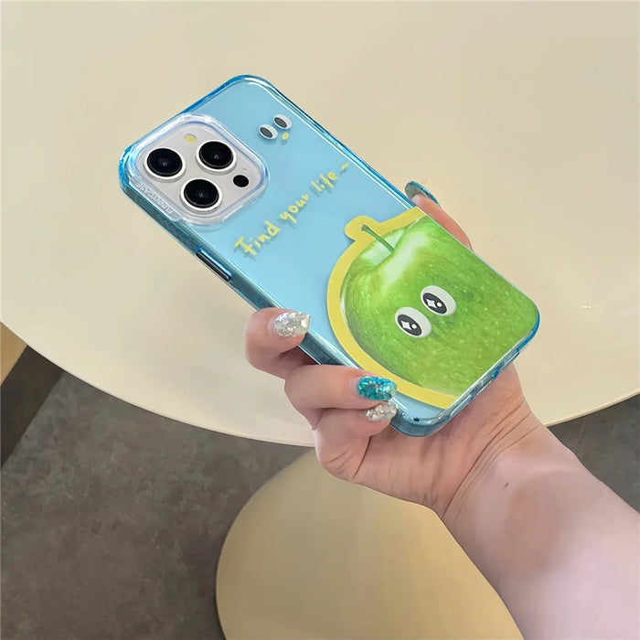 For iPhone 13 Pro Case Fruit Emotion Pattern Acrylic+TPU Phone Cover - Apple - 2