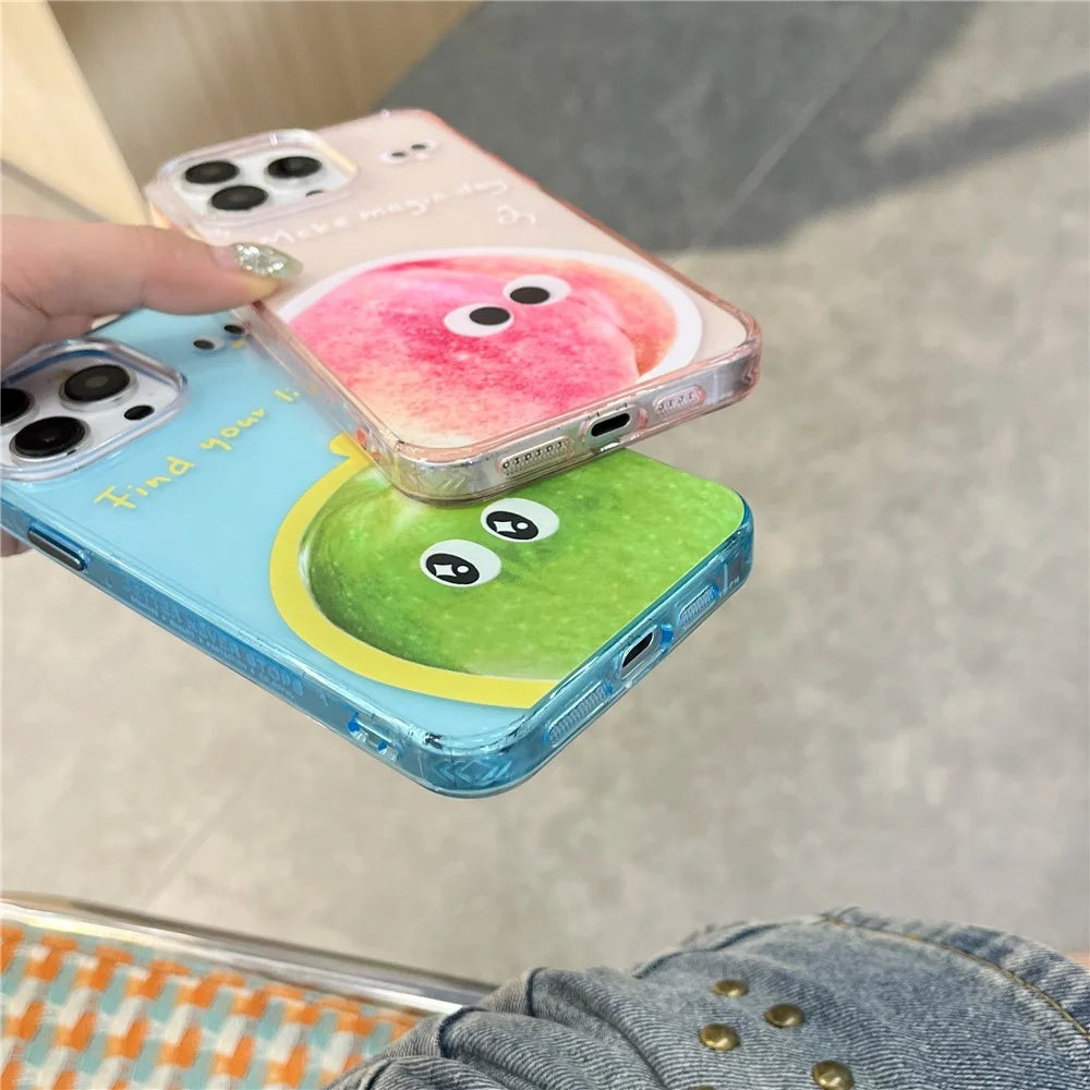 For iPhone 13 Pro Max Case Acrylic+TPU Phone Shell Fruit Emotion Pattern - Apple - 6