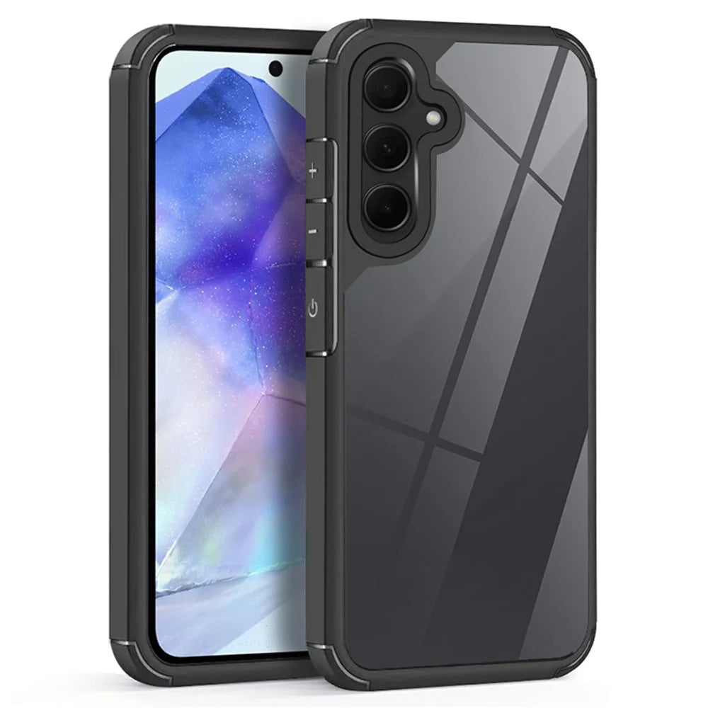 For Samsung Galaxy A55 5G Case Drop Protection PC+TPU Phone Back Cover - 1