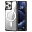 For iPhone 14 Pro Magnetic Case TPU + Acrylic Phone Back Cover Compatible with MagSafe - Black  /  White - 1