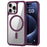 For iPhone 13 Pro Max Magnetic Case TPU + Acrylic Phone Back Cover Compatible with MagSafe - Plum - 1