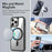 For iPhone 13 Pro Max Magnetic Case TPU + Acrylic Phone Back Cover Compatible with MagSafe - Plum - 2