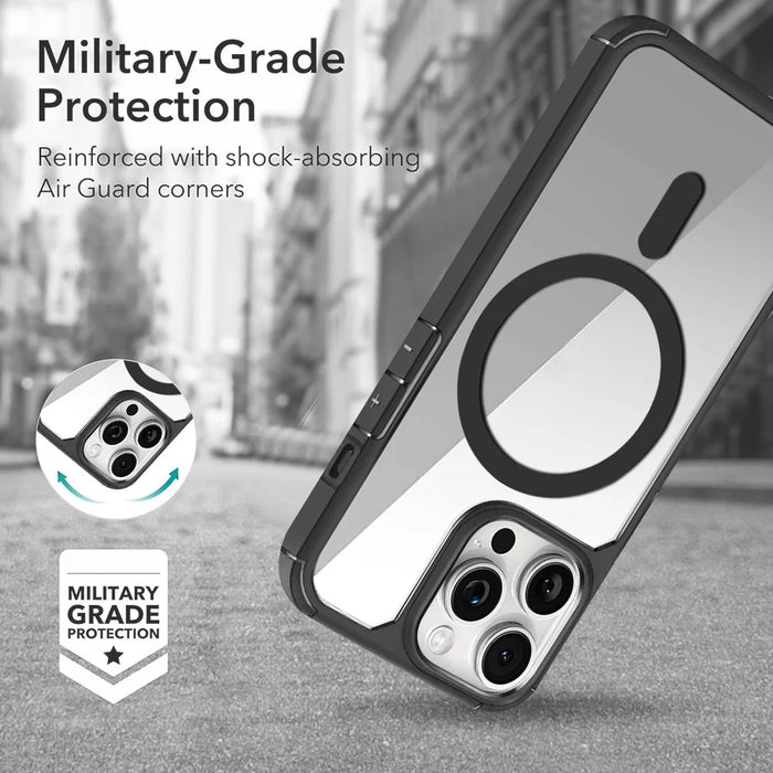 For iPhone 13 Pro Max Magnetic Case TPU + Acrylic Phone Back Cover Compatible with MagSafe - Plum - 4