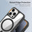 For iPhone 13 Pro Max Magnetic Case TPU + Acrylic Phone Back Cover Compatible with MagSafe - Plum - 5