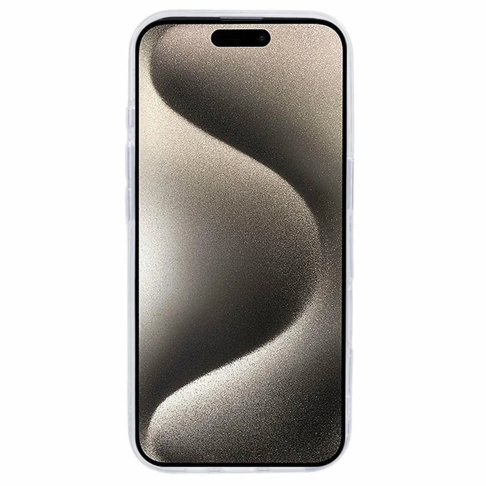 For iPhone 16 Pro Case Soft TPU Glittery Design Shockproof Phone Cover - Silver - 2