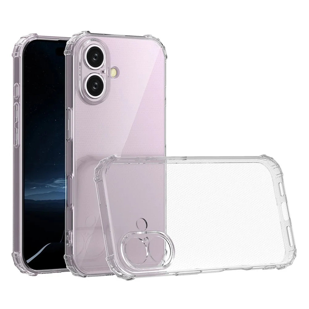 For iPhone 16 Shockproof Case Transparent Phone Cover Case - 1