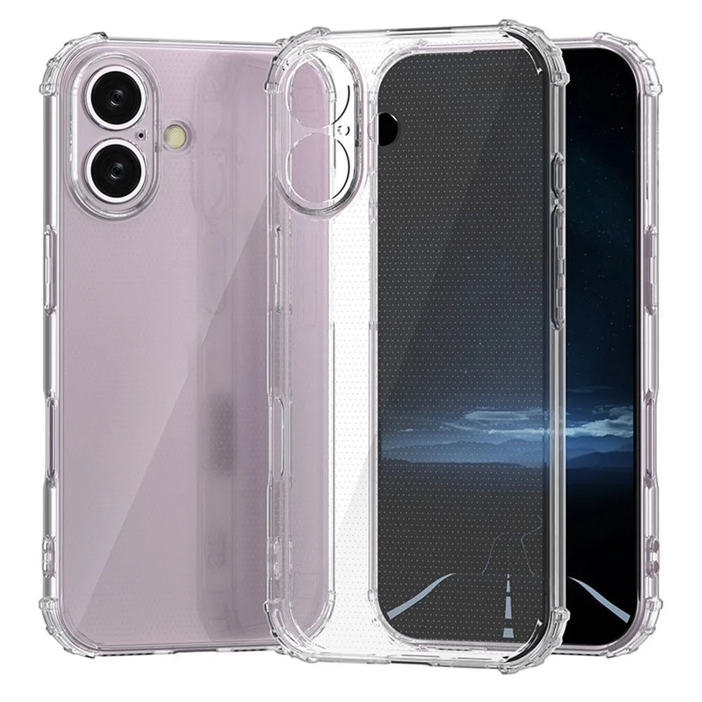 For iPhone 16 Shockproof Case Transparent Phone Cover Case - 4