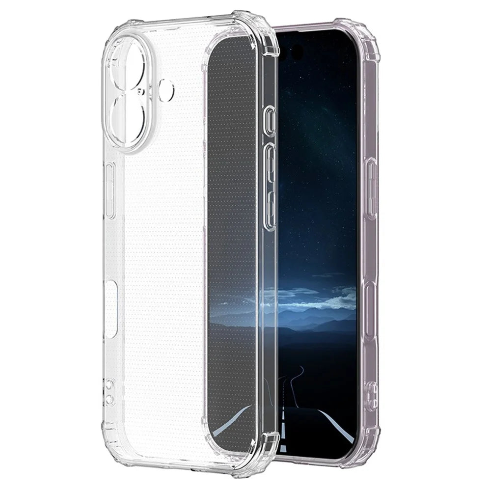 For iPhone 16 Shockproof Case Transparent Phone Cover Case - 5