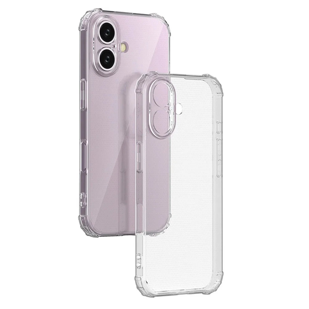 For iPhone 16 Shockproof Case Transparent Phone Cover Case - 7