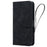 For iPhone 16 Pro Max Case PU Leather Wallet Flip Phone Cover Flower Imprinted - Black - 7