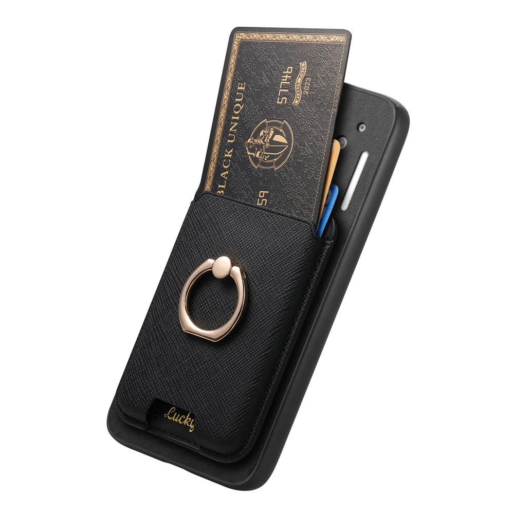 For Nothing Phone (2a) Plus / Phone (2a) Magnetic Case Leather+TPU Phone Cover Detachable Card Bag - Black - 3