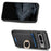 For Google Pixel 7 Pro 5G Magnetic Phone Case with Detachable Ring Holder Card Bag - Black - 4