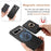 For Google Pixel 7 Pro 5G Magnetic Phone Case with Detachable Ring Holder Card Bag - Black - 5