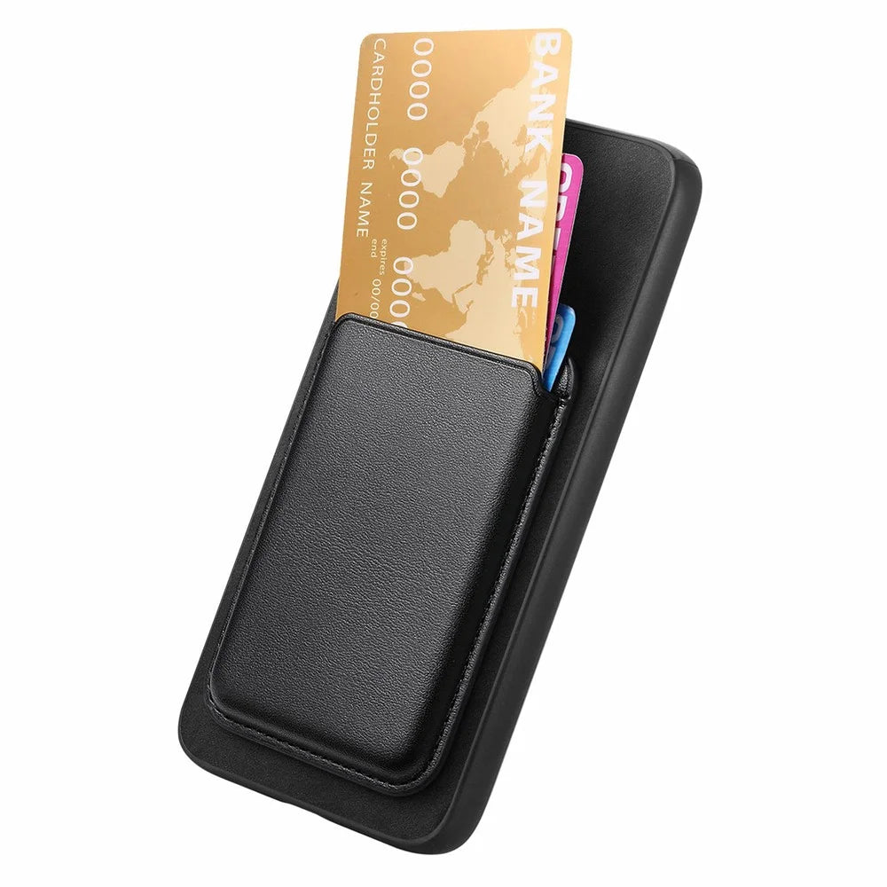 B2 For Sony Xperia 1 VI Case Leather+TPU Phone Cover with Detachable Card Bag - Black - 3