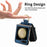 For Samsung Galaxy Z Flip7 FE 5G / Z Flip6 5G Case Zipper Pocket Finger Ring Retro Leather+PC Phone Cover - Blue - 5