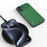 ABEEL For iPhone 16 Plus Case Litchi Texture Genuine Cow Leather+PC+TPU Phone Cover - Green - 3