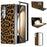ABEEL For Samsung Galaxy Z Fold6 5G Case Leopard Pattern PU+PC Phone Cover - Gold - 1