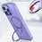 For iPhone 16 Pro Max Magnetic Case TPU+Acrylic Kickstand Phone Cover - Light Purple - 2