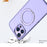 For iPhone 16 Pro Case TPU+Acrylic Kickstand Phone Cover Compatible with MagSafe - Light Purple - 6