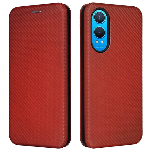 For OnePlus Nord CE4 Lite 5G / Oppo K12x 5G (China) Case Card Holder PU Leather Phone Cover Magnetic Closure - Brown - 1