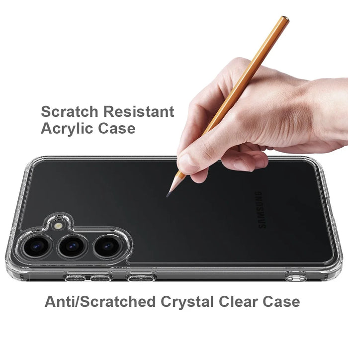 For Samsung Galaxy S24 FE Case TPU+Acrylic Shockproof Clear Phone Cover - 4