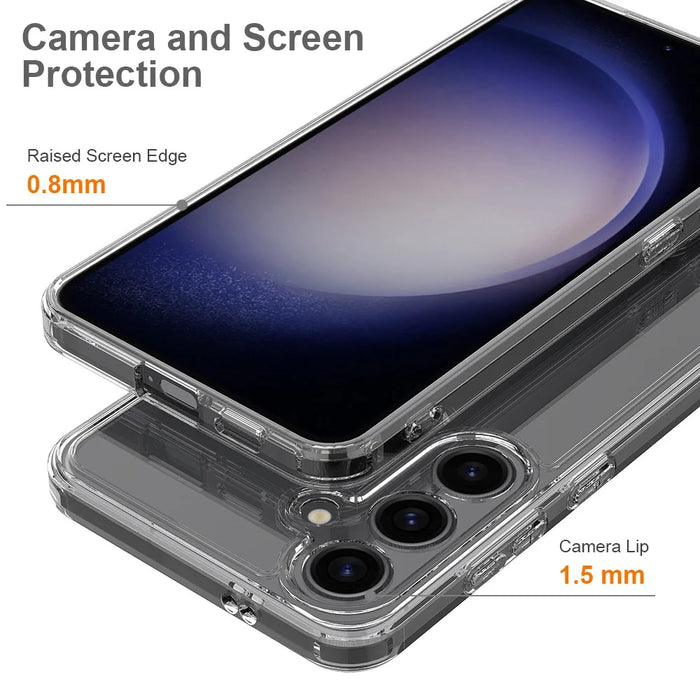 For Samsung Galaxy S24 FE Case TPU+Acrylic Shockproof Clear Phone Cover - 6
