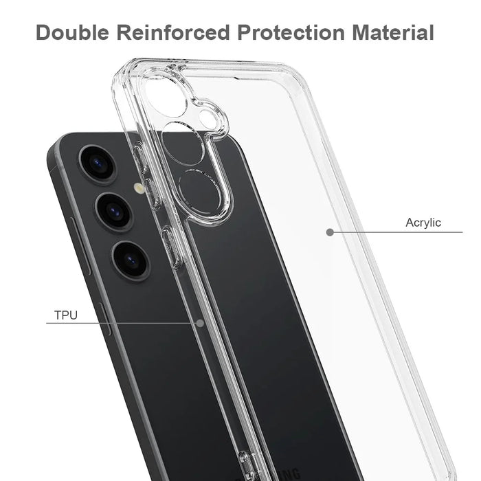For Samsung Galaxy S24 FE Case TPU+Acrylic Shockproof Clear Phone Cover - 7