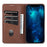 AZNS For iPhone 16 Pro Case Hidden Magnetic PU Leather Phone Cover Cowhide Texture - Coffee - 2