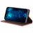 AZNS For iPhone 16 Pro Case Hidden Magnetic PU Leather Phone Cover Cowhide Texture - Coffee - 3