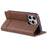 AZNS For iPhone 16 Pro Case Hidden Magnetic PU Leather Phone Cover Cowhide Texture - Coffee - 4