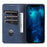 AZNS For iPhone 16 Pro Max Case Folio Wallet PU Leather Phone Cover Cowhide Texture - Blue - 2