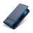 AZNS For iPhone 16 Pro Max Case Folio Wallet PU Leather Phone Cover Cowhide Texture - Blue - 6