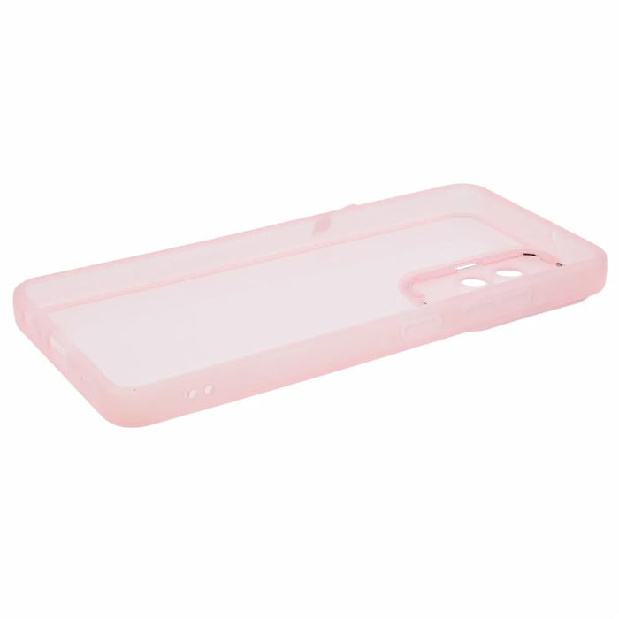 DKSM Series For Samsung Galaxy A53 5G Case Electroplated Camera Frame TPU Phone Cover - Transparent Pink - 3