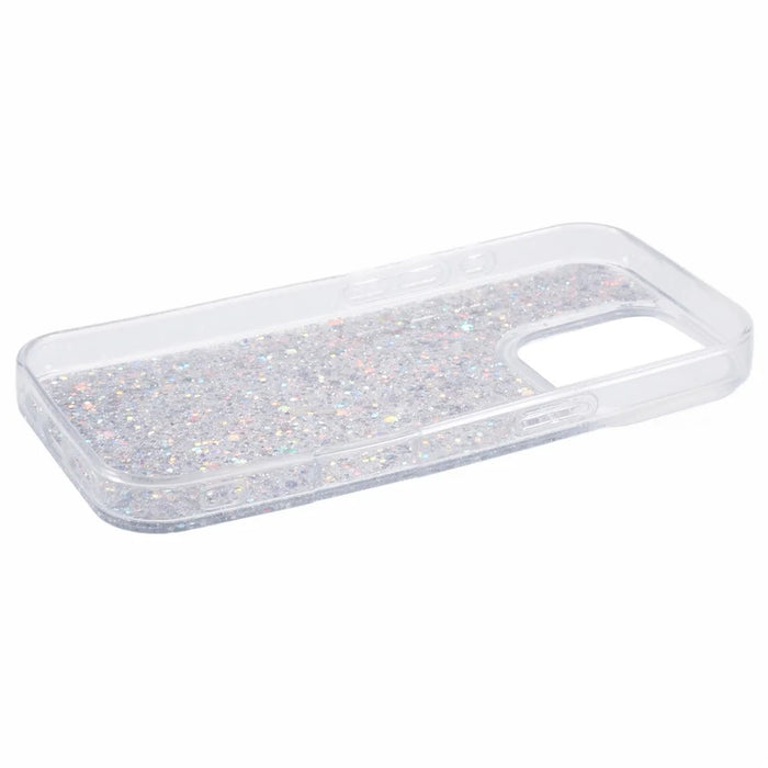 For iPhone 16 Pro Max Case Glittery Design Anti-Drop Soft TPU Phone Cover - Silver - 4