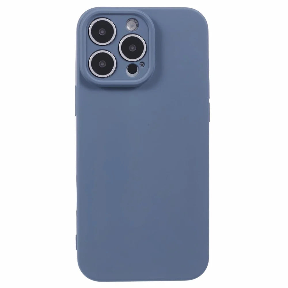 For iPhone 16 Pro Max Case Fiber Lining TPU Soft Anti-Scratch Phone Cover - Lavender Grey - 3
