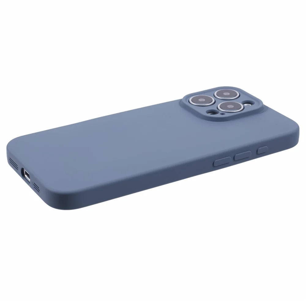 For iPhone 16 Pro Max Case Fiber Lining TPU Soft Anti-Scratch Phone Cover - Lavender Grey - 5