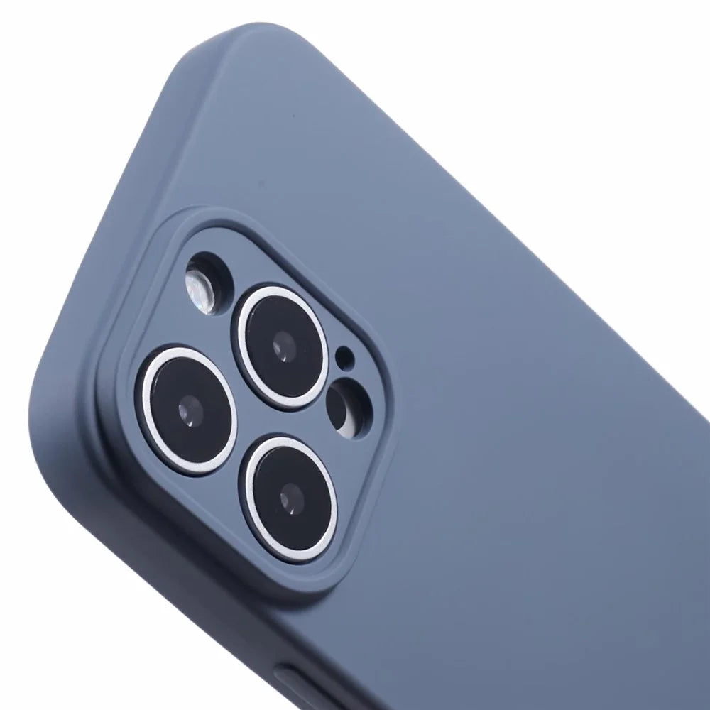 For iPhone 16 Pro Max Case Fiber Lining TPU Soft Anti-Scratch Phone Cover - Lavender Grey - 6