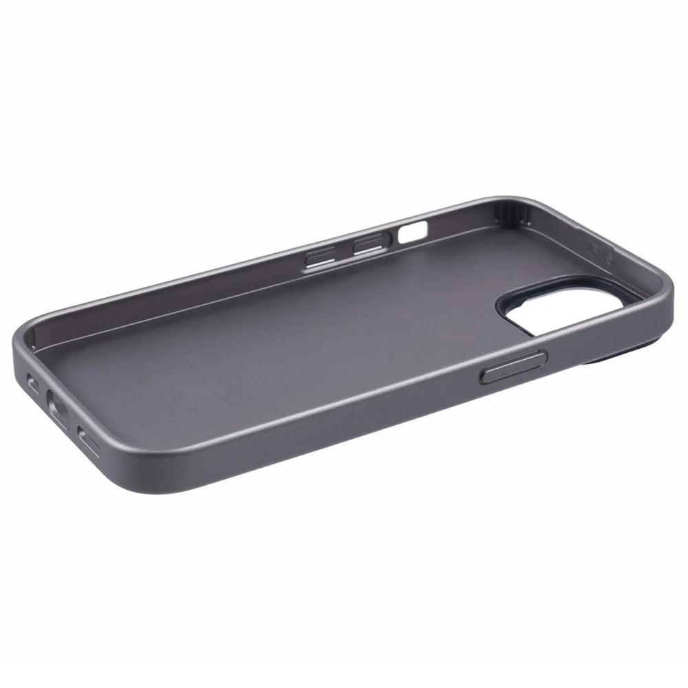 X-LEVEL For iPhone 14 / 13 Case Leather+PC+TPU Protective Phone Cover Geometric Pattern Lines - Titanium Grey - 4