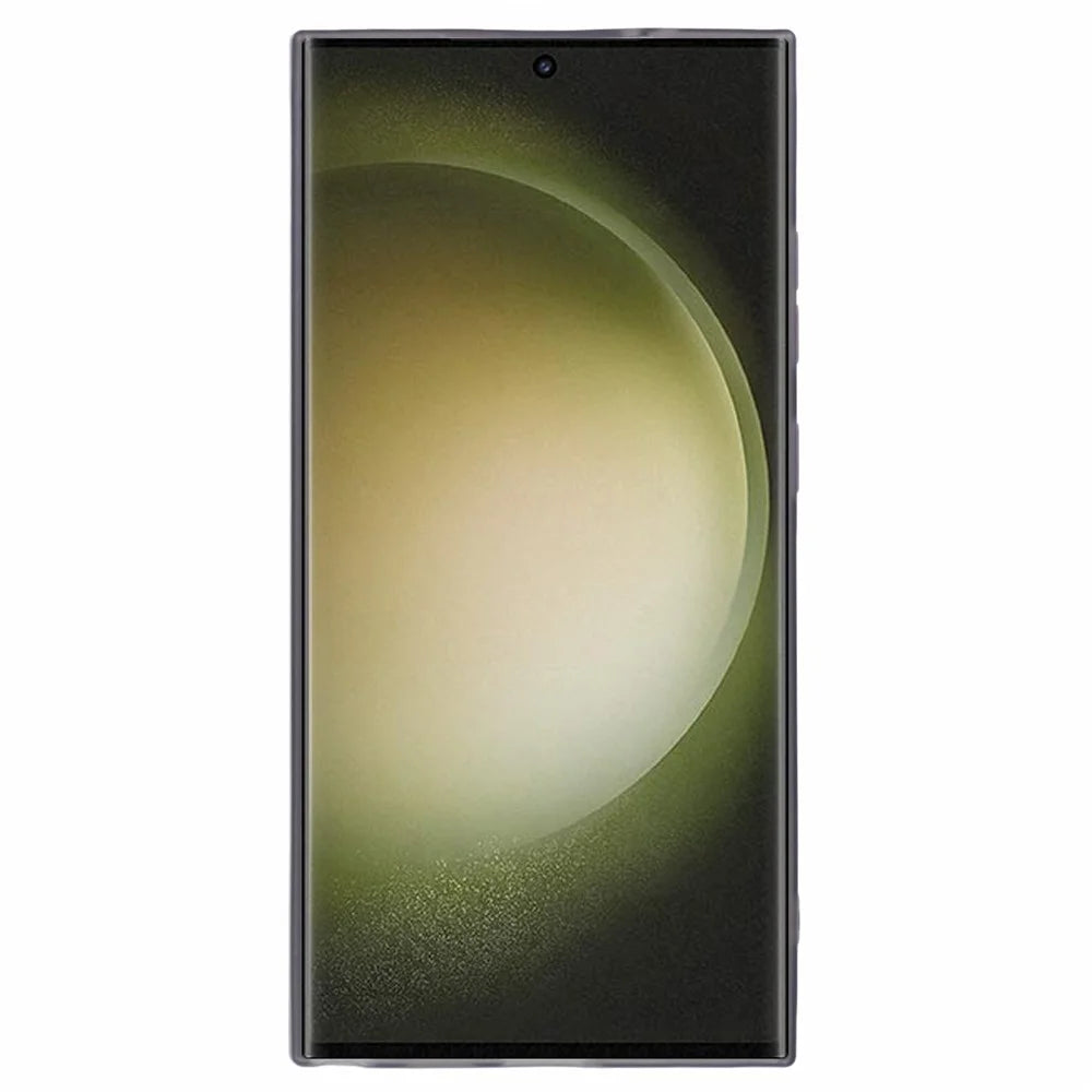 DKSM Series For Samsung Galaxy S23 Ultra Case Electroplated Camera Frame TPU Phone Cover - Transparent Black - 2