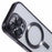 For iPhone 16 Pro Magnetic Case Soft TPU Electroplating Phone Cover with Lens Film - Black - 6