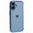 For iPhone 16 Plus Case TPU Phone Cover Cute Side Love Heart Electroplating Edge - Blue - 1