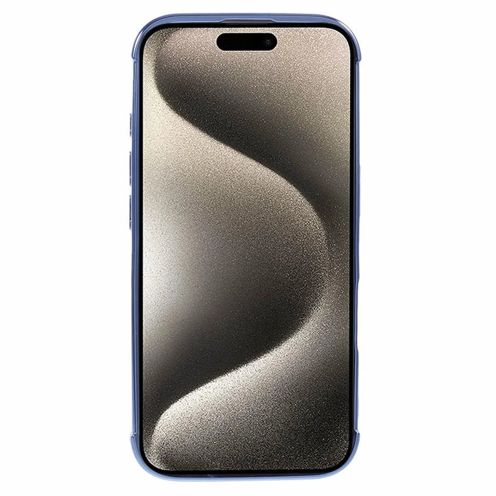 For iPhone 16 Plus Case TPU Phone Cover Cute Side Love Heart Electroplating Edge - Blue - 2