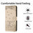 For iPhone 16 Case with Wrist Strap Leather Phone Cover Wall Cats Pattern - Apricot - 5