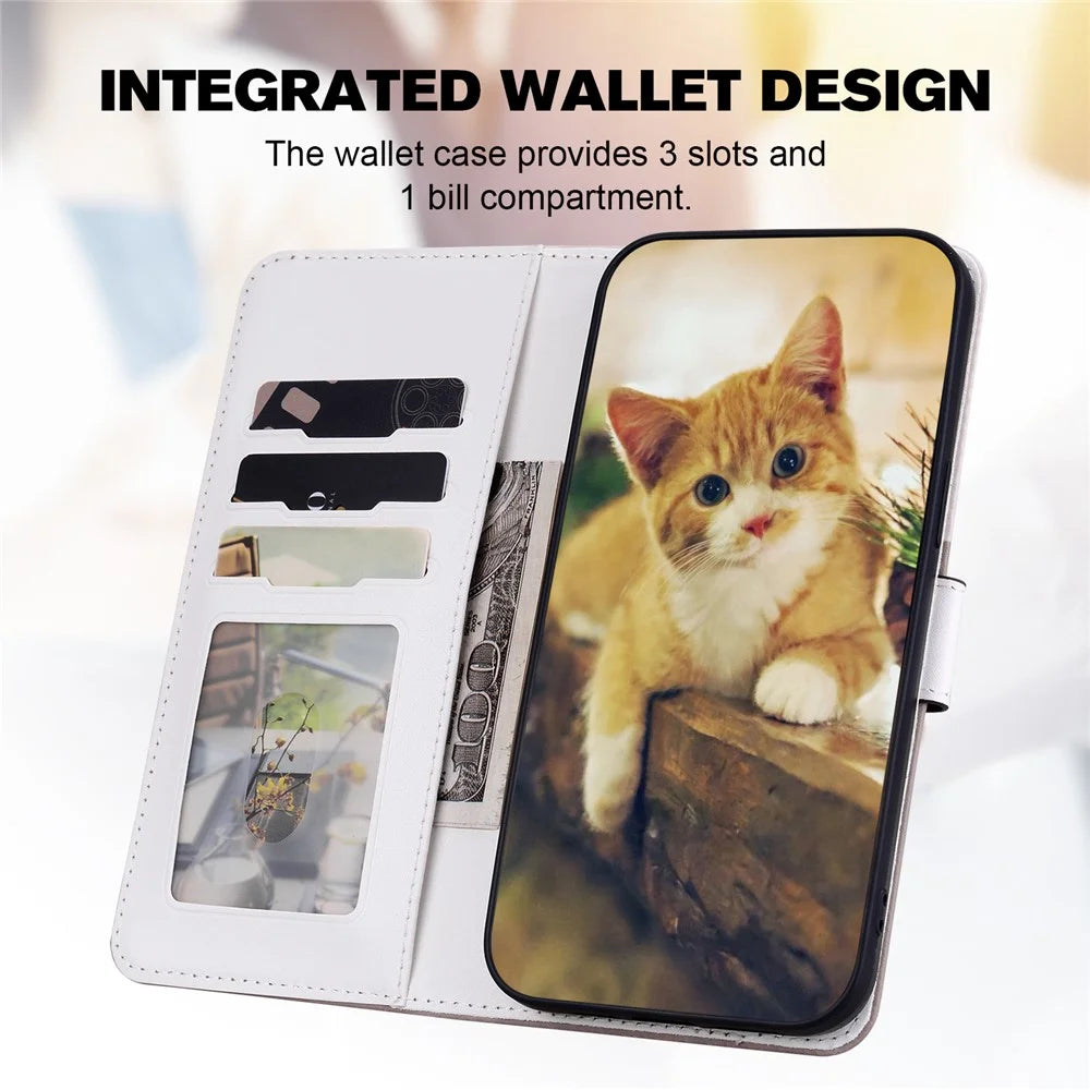 Cartoon Pet Series for Samsung Galaxy A35 5G Case Wallet Splicing Leather Cover - Bean Pink - 3