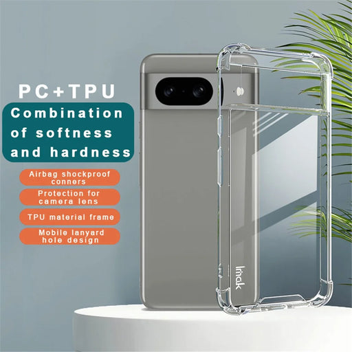 IMAK For Google Pixel 8 Case Transparent PC+TPU Protective Phone Cover - 2