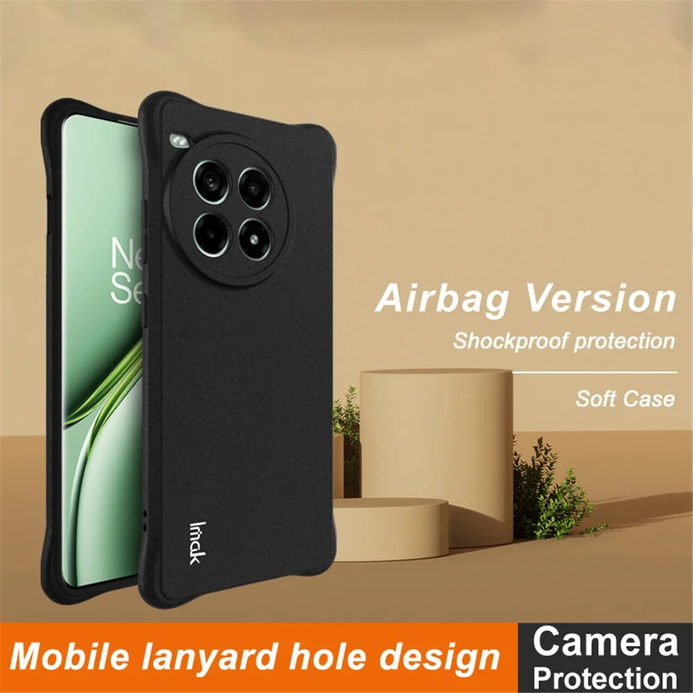 IMAK For OnePlus Ace 3 Pro 5G Case Airbag Drop-Proof Soft TPU Phone Cover - Black - 2