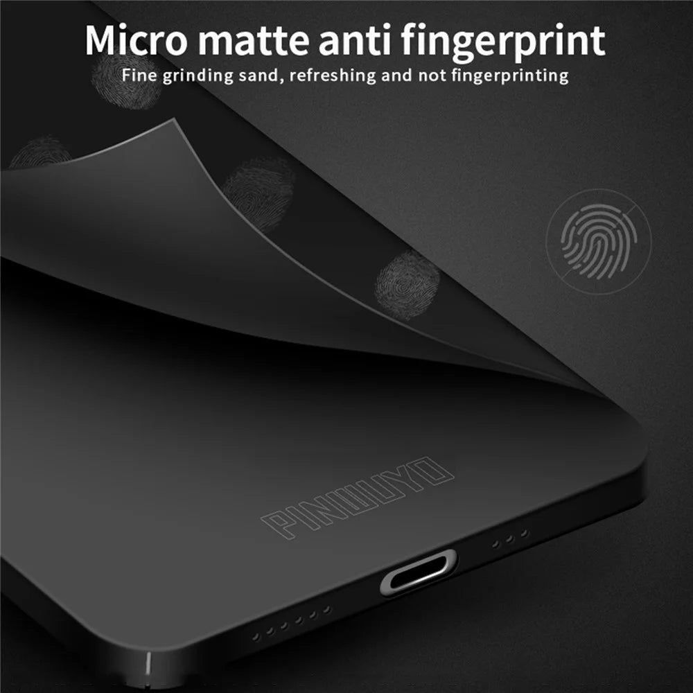 PINWUYO PC Series for iPhone 16 Case Ultra Slim Hard PC Protective Phone Cover - Black - 4