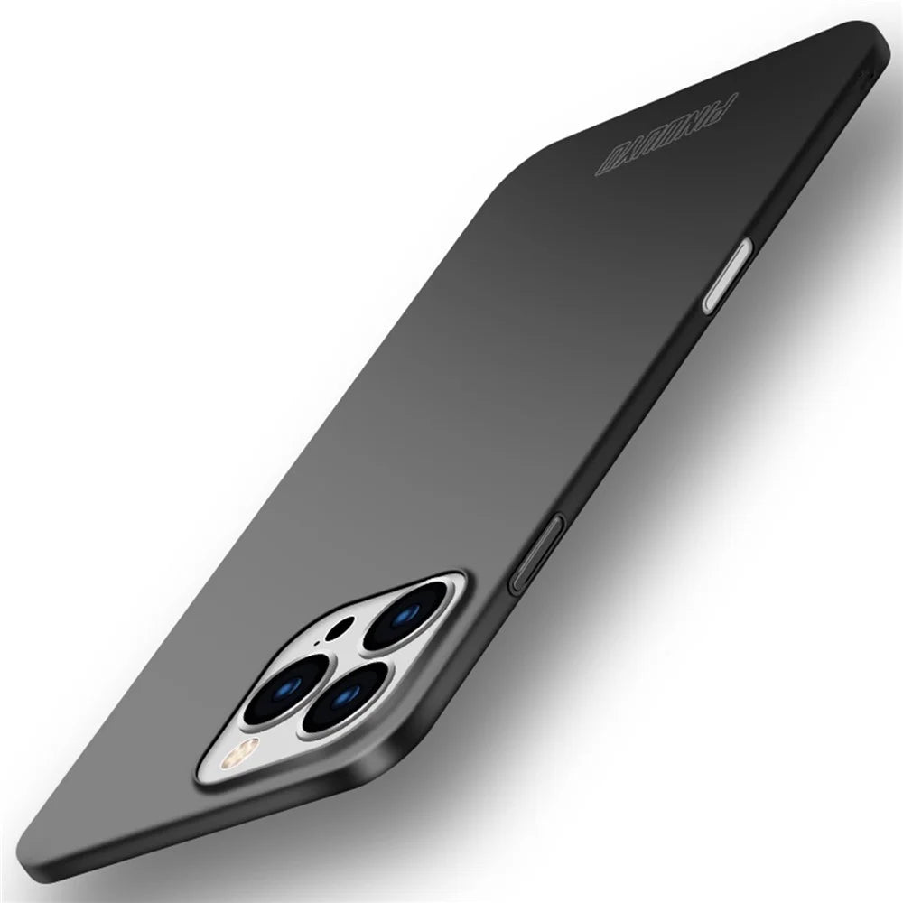 PINWUYO PC Series for iPhone 16 Pro Case Matte Protective PC Phone Cover - Black - 1